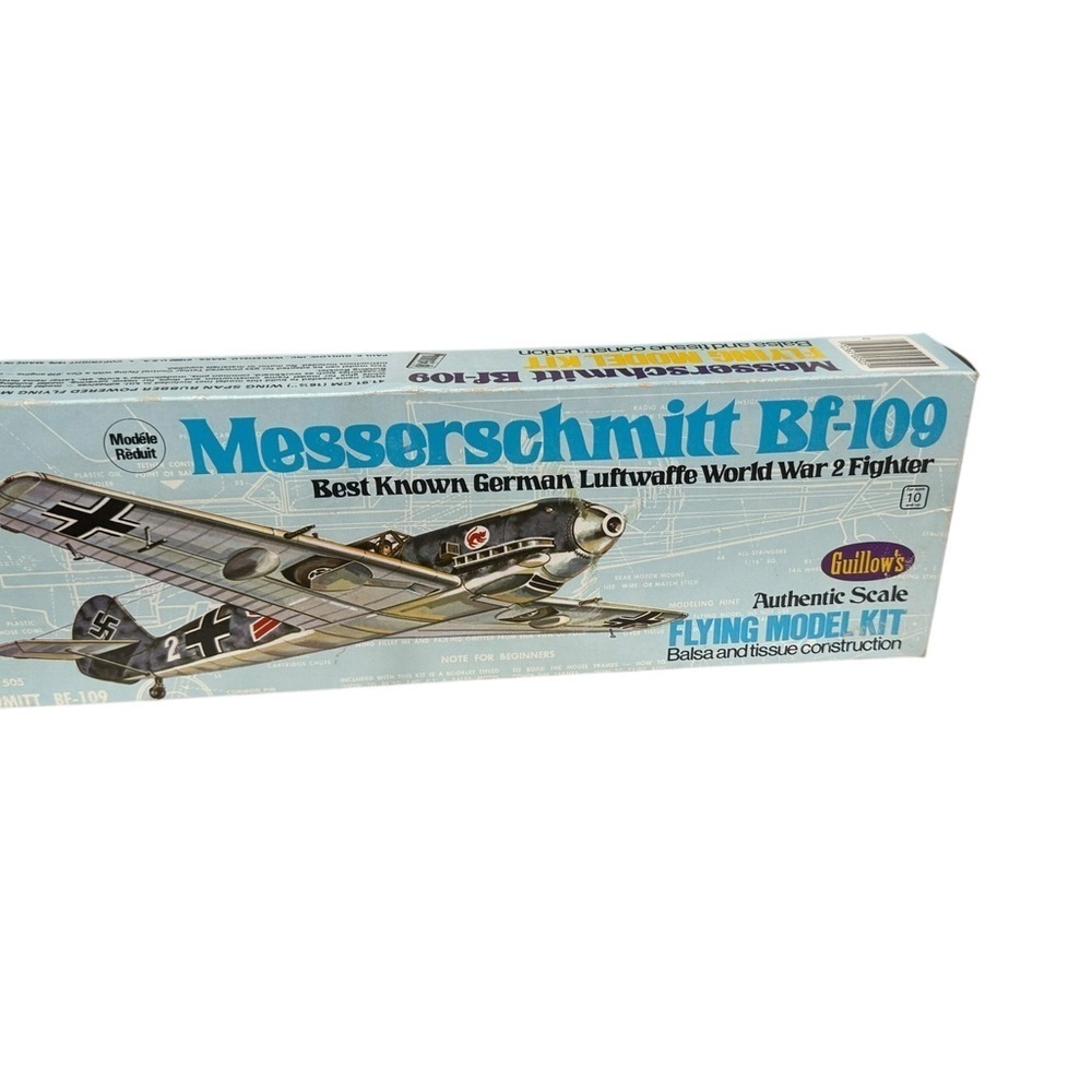 Messerschmitt BF-109 Balsa And Tissue Flying Model Kit AUTHENTIC SCALE Kit 1976